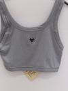 BASERANGE 25 Spring/Summer French organic cotton heart-shaped corset vest BAS-BRHE-RB-SP25-BOW BLUE